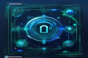 安全锁图标特写与数据加密可视化界面，体现91.cn com平台对用户隐私与数据安全的重视，蓝绿色调专业感